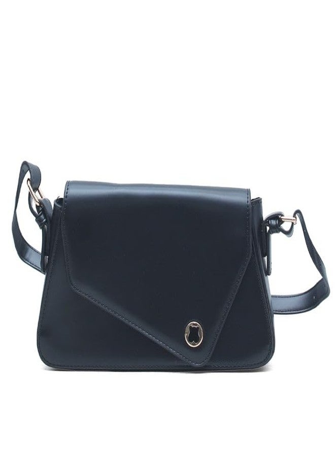 HAMSTER London Roma Jigsaw Bag for Girls & Women | Trendy Black PU Leather Sling Bag | Casual & Stylish Crossbody Handbag - Image 1